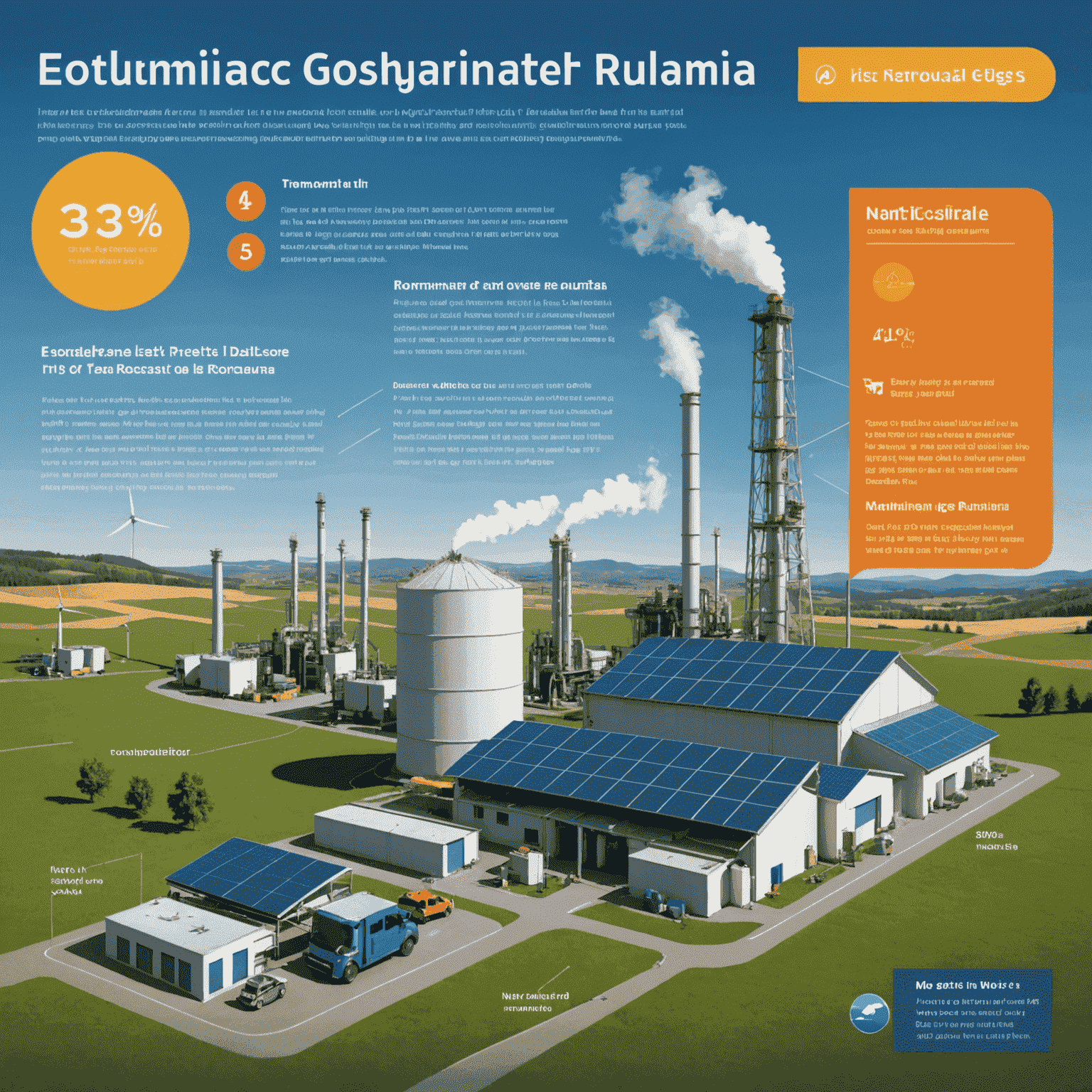 Infografic ilustrând rolul gazului natural în tranziția energetică a României